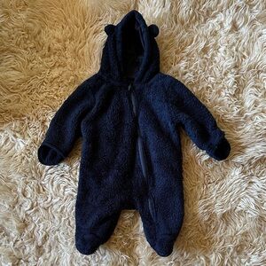 Cozy Navy Blue Kids One Piece